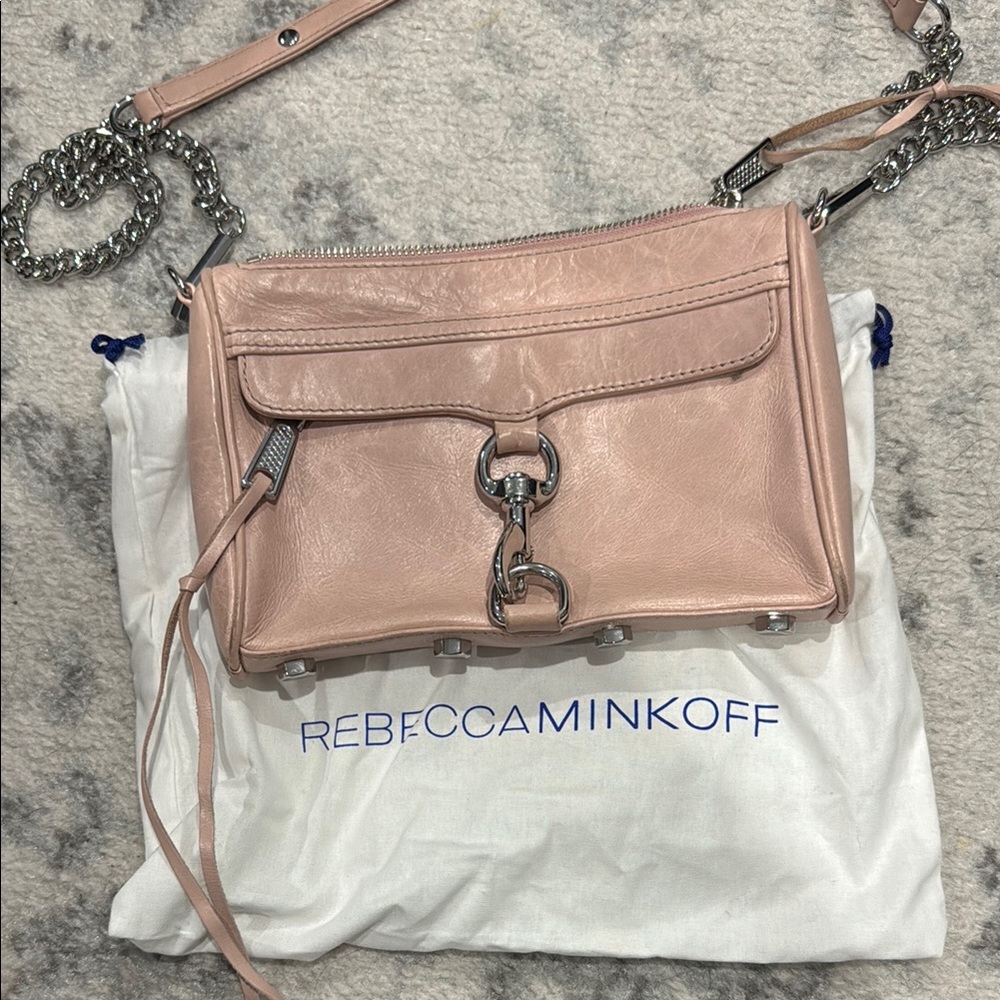 Rebecca Minkoff Pink Crossbody Bag with Silver Hardware